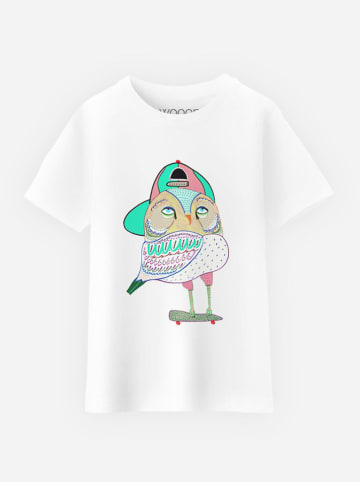 WOOOP Koszulka "Awesome Owl" w kolorze białym