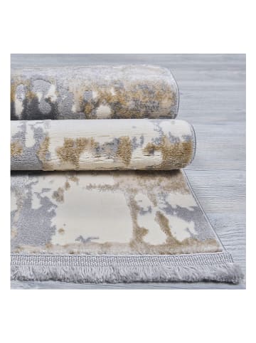 Mioli Kurzflor-Teppich "Notta" in Grau/ Beige