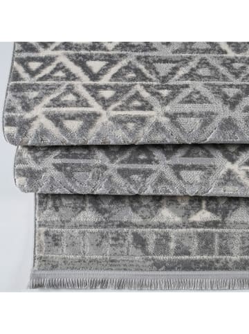 Mioli Kurzflor-Teppich "Notta" in Grau/ Creme