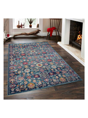 Mioli Kurzflor-Teppich "Vintage" in Blau/ Bunt