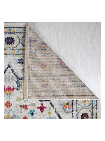 ABERTO DESIGN Laagpolig tapijt "Vintage" wit/grijs