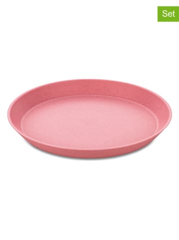koziol 4er-Set: Teller "Connect" in Rosa - Ø 20,5 cm