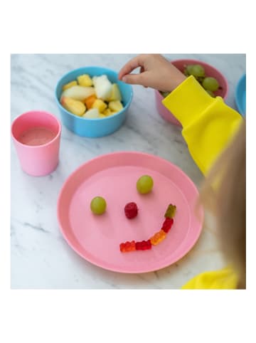 koziol 4er-Set: Teller "Connect" in Rosa - Ø 20,5 cm