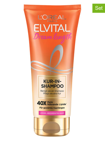 L'Oréal Paris 2-delige set: shampoo "Elvital Dream Length Leave-In-Shampoo", elk 200 ml