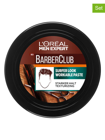 L'Oréal Paris 2er-Set: Haarwachs "Barber Club Surfer-Look Workable Paste", je 75 ml