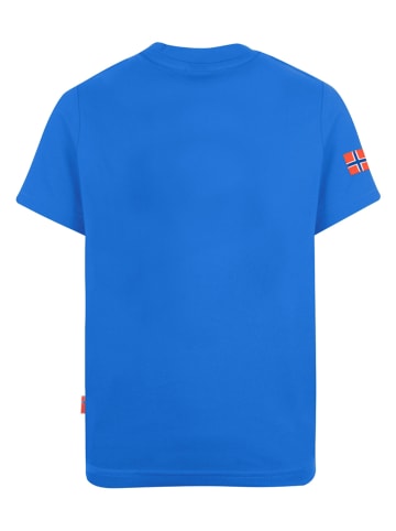 Trollkids Koszulka funkcyjna "Pointillism" w kolorze niebieskim