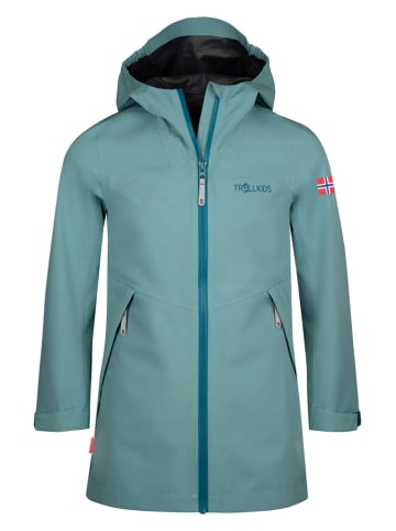 Trollkids Regenmantel "Lillehammer" turquoise