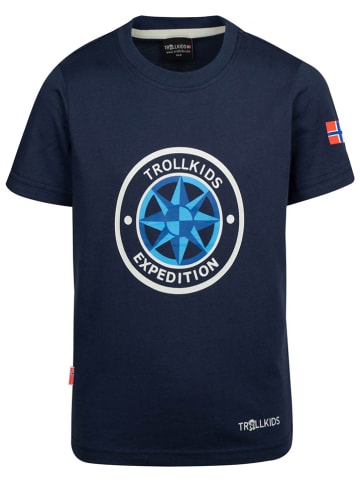 Trollkids Functioneel shirt "Windrose" donkerblauw