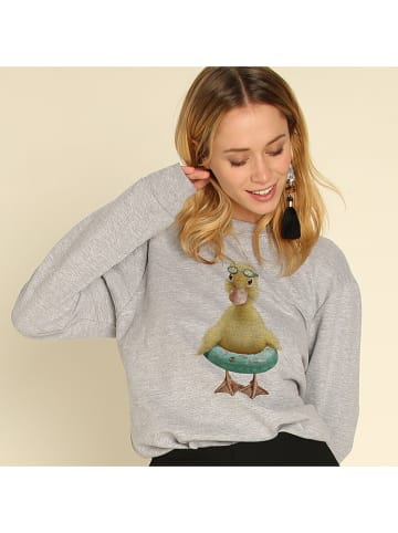 WOOOP Sweatshirt "Duck Bouee" in Grau