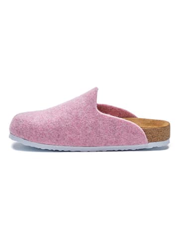 Comfortfusse Woll-Hausschuhe in Rosa
