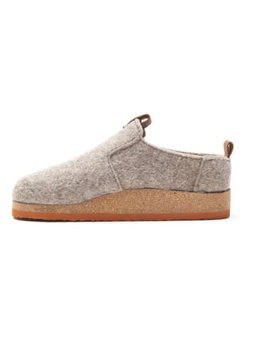 Comfortfusse Wollen clogs lichtbruin