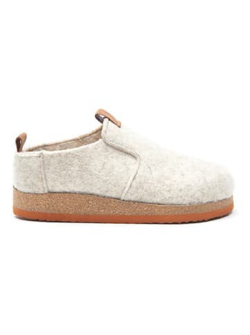 Comfortfusse Wollen pantoffels beige