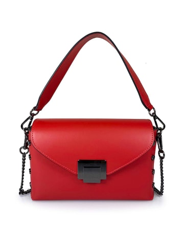 ORE10 Leren handtas "TR" rood - (B)24 x (H)14 x (D)7 cm