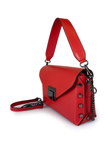 ORE10 Leren handtas "TR" rood - (B)24 x (H)14 x (D)7 cm