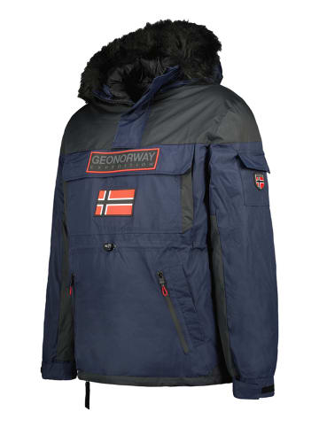 Geographical Norway Winterjas "Bruno"  donkerblauw/zwart