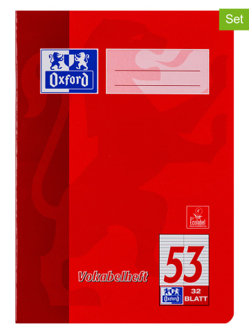 Oxford 5er-Set: Vokabelhefte in Rot/ Grün - DIN A5