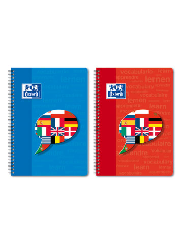 Oxford Kołozeszyty (5 szt.) w kolorze niebiesko-czerwonym - A5
