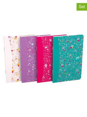 Oxford 5er-Set: Notizhefte "GO Floral" in Bunt - (L)14 x (B)9 cm