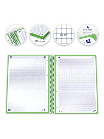 Oxford Kołozeszyty (2 szt.) "European Book" w kolorze zielonym - A4
