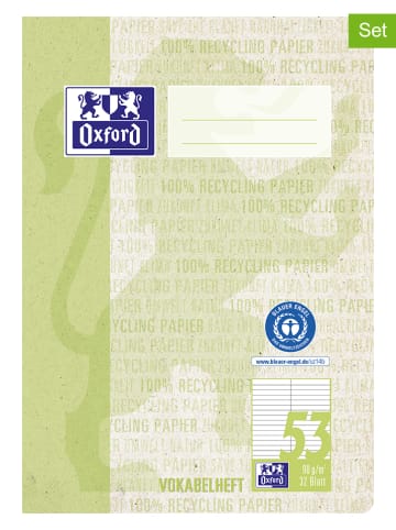 Oxford 10er-Set: Vokabelhefte "Oxford Recycling" in Grün - DIN A5