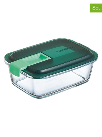 Luminarc 2er-Set: Frischhaltedosen "Easy Box Vert" in Grün - 1,22 l