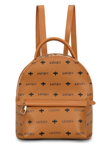 Lucky Bees Plecak w kolorze jasnobrązowym - 24 x 25 x 17 cm