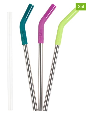 Klean Kanteen Słomki (3 szt) "Kanteen®Straw" w kolorze niebieskim, zielonym i jasnoróżowym