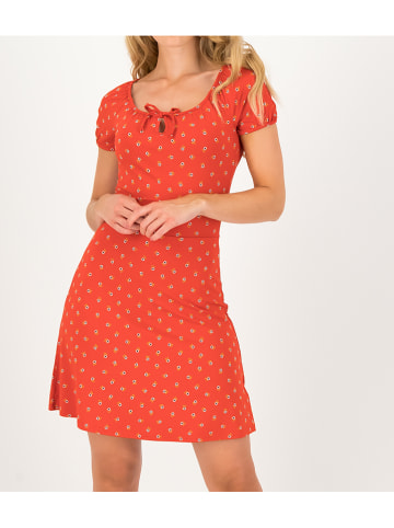 Blutsgeschwister Sukienka "Heart on fire bloemen meisje" w kolorze czerwonym