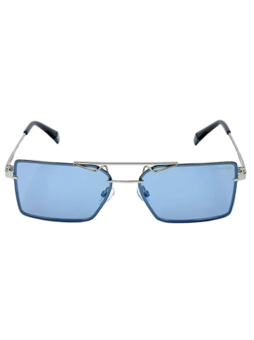Polaroid Herren-Sonnenbrille in Silber/ Hellblau
