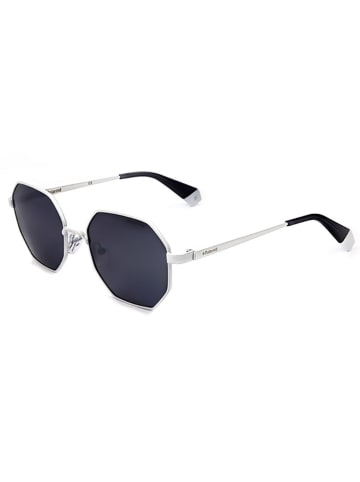 Polaroid Damskie okulary przeciwsłoneczne w kolorze srebrno-czarnym