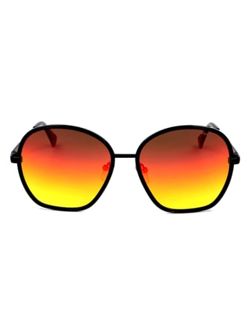 Polaroid Damskie okulary przeciwsłoneczne w kolorze czarno-czerwono-żółtym