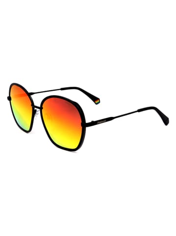 Polaroid Damskie okulary przeciwsłoneczne w kolorze czarno-czerwono-żółtym