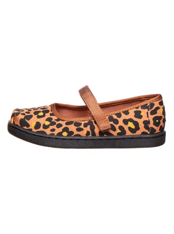 TOMS Slippersy "Mary Jane" w kolorze jasnobrązowo-czarnym