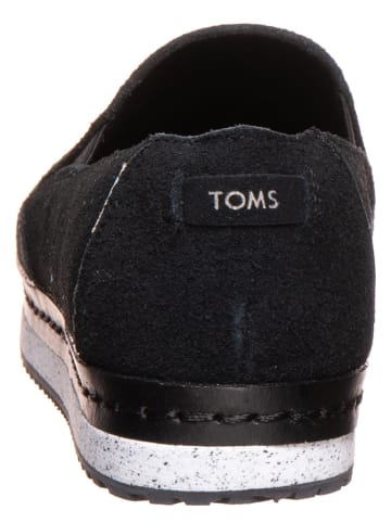 TOMS Leder-Slipper "Palma" in Dunkelblau