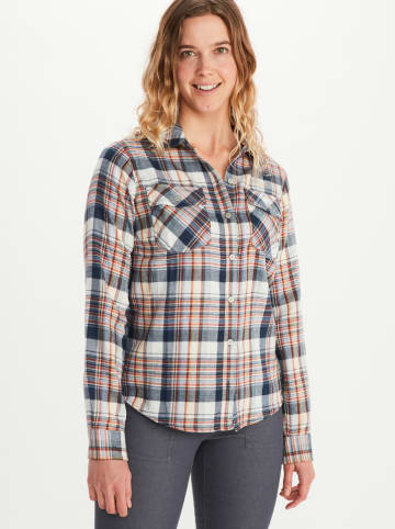 Marmot Functionele blouse "Bridget" wit/antraciet/oranje