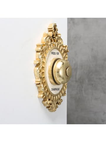 Boltze Wandobject "Champagnebel" goudkleurig - (B)14 x (H)23 cm