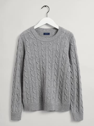 Gant Wełniany sweter w kolorze szarym
