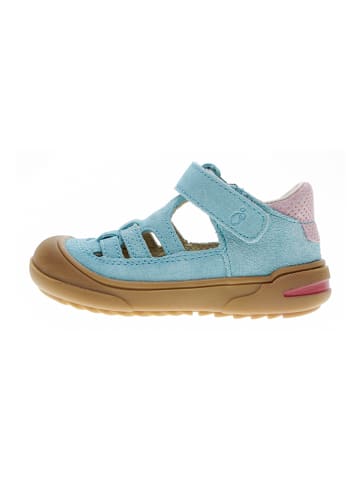 lamino Leren enkelsandalen lichtblauw