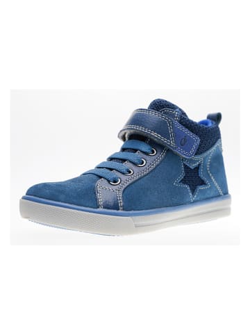 lamino Leren sneakers blauw