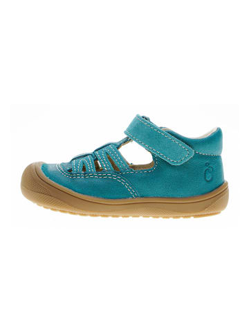 lamino Leren enkelsandalen turquoise