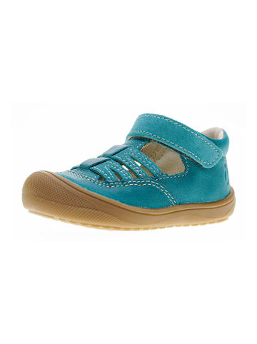 lamino Leren enkelsandalen turquoise