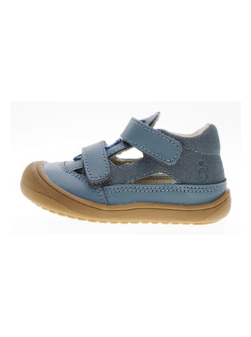 lamino Leren enkelsandalen blauwgrau