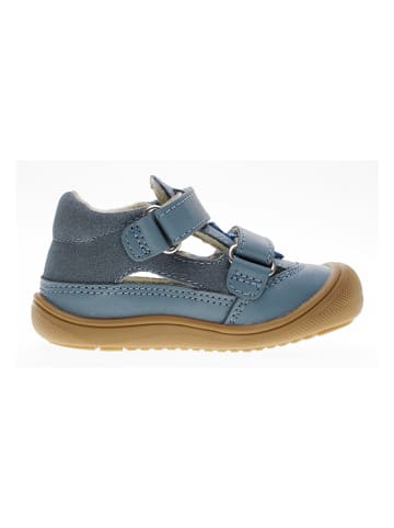 lamino Leren enkelsandalen blauwgrijs