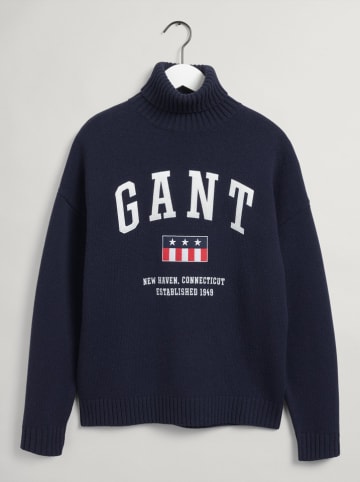 Gant Wełniany sweter w kolorze granatowym