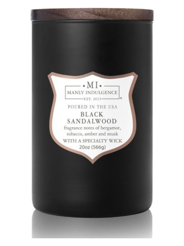 Colonial Candle Geurkaars "Black Sandalwood" zwart - 566 g