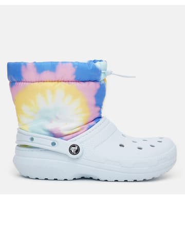Crocs Winterlaarzen "Classic Lined Neo Puff Tie Dye" lichtblauw/meerkleurig