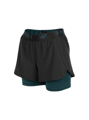 4F Fahrradshorts in Schwarz/ Grün