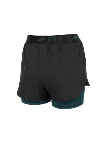 4F Fietsshort zwart/groen