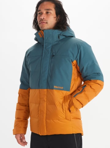 Marmot Puchowa kurtka narciarska "Shadow" w kolorze pomarańczowo-turkusowym
