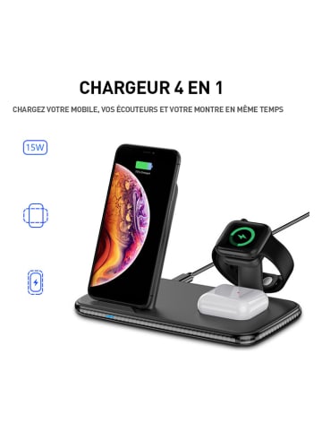 SmartCase Docking-Station für iPhone, Apple-Watch und Airpods Pro in Schwarz